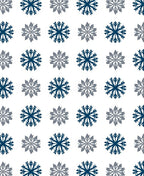 Navy Gray Snowflake Arrangement Rug