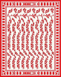 Crimson Vine Botanical Repeat Rug