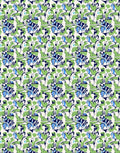 Contemporary Blue Green Floral Bloom Rug