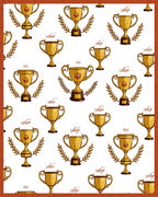 Golden Trophy Laurel Wreath Repeat Rug