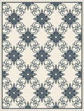 Navy Blue Stargazer Geometric Lattice Rug