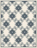 Navy Blue Stargazer Geometric Lattice Rug