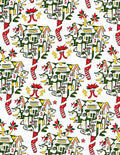 Red Green Yellow Abstract Village Folk Rug