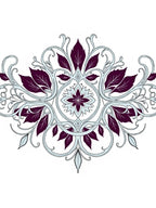 Plum Swirl Floral Medallion Rug
