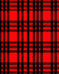 Bold Red Black Plaid Stripes Rug