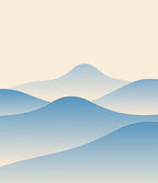 Calm Blue Gradient Layers Rug