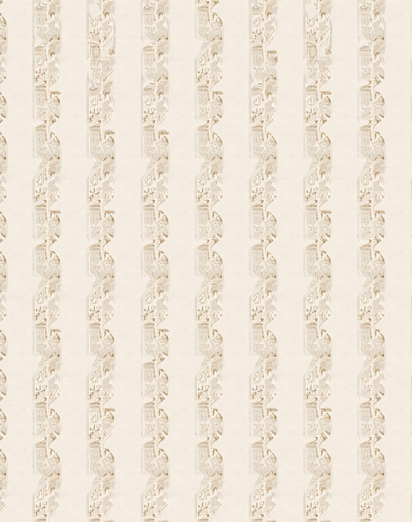 Ancient Egyptian Hieroglyphics Stripe Rug