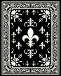 Classic Ivory Fleur-de-lis Border Rug