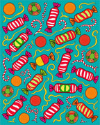 Colorful Candy Swirls and Oranges Rug