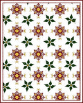 Crimson Gold Starburst Leaf Medallion Rug