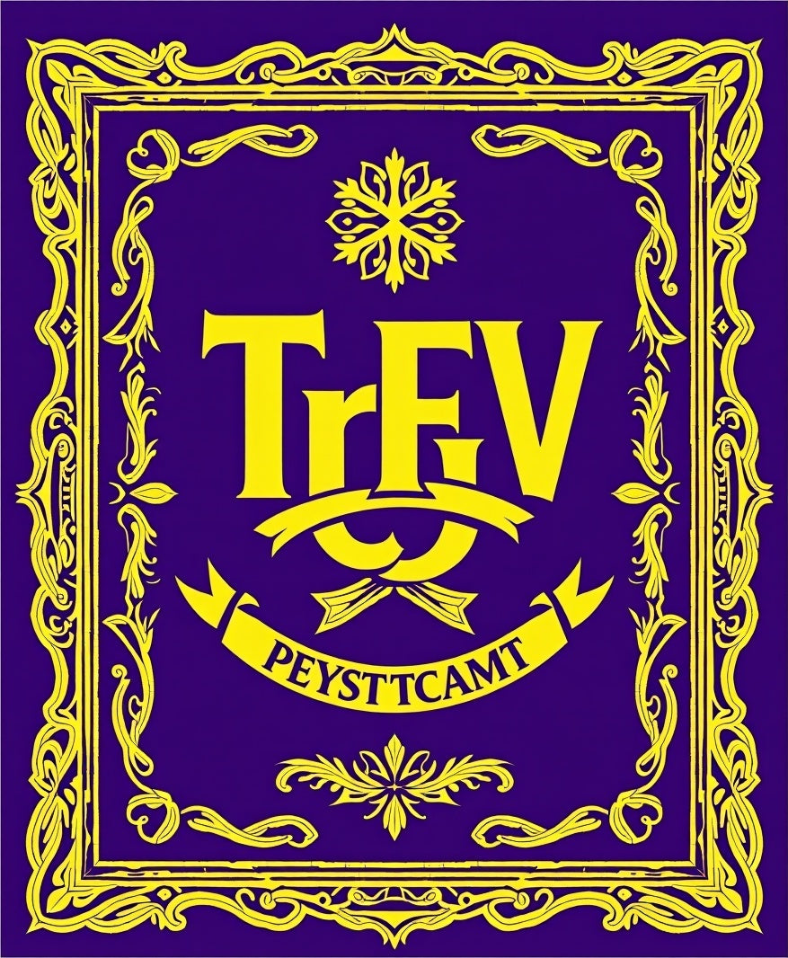 Ornate Yellow Bordered Royal Purple Rug