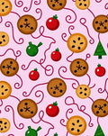 Pink Christmas Cookie Bauble Swirl Rug