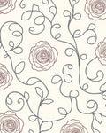 Crimson Rose Vine Twirl Rug