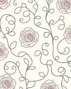 Crimson Rose Vine Twirl Rug