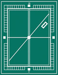 Emerald Green Geometric Grid Rug