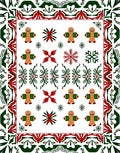 Christmas Gingerbread Man Snowflake Border Rug