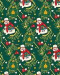 Festive Snowman Christmas Tree Garland Rug