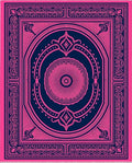 Vivid Pink Geometric Medallion Rug
