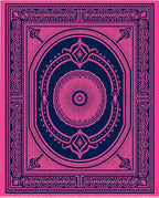 Vivid Pink Geometric Medallion Rug