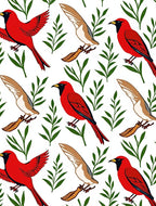 Vibrant Red Cardinal Garden Collection Rug