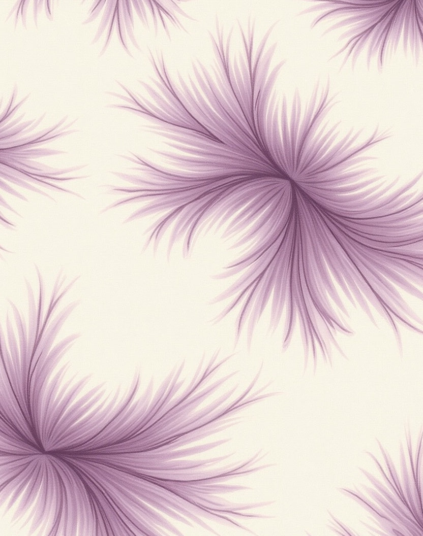 Lavender Feathered Starburst Rug