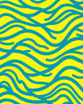Bright Yellow Teal Swirl Abstract Rug