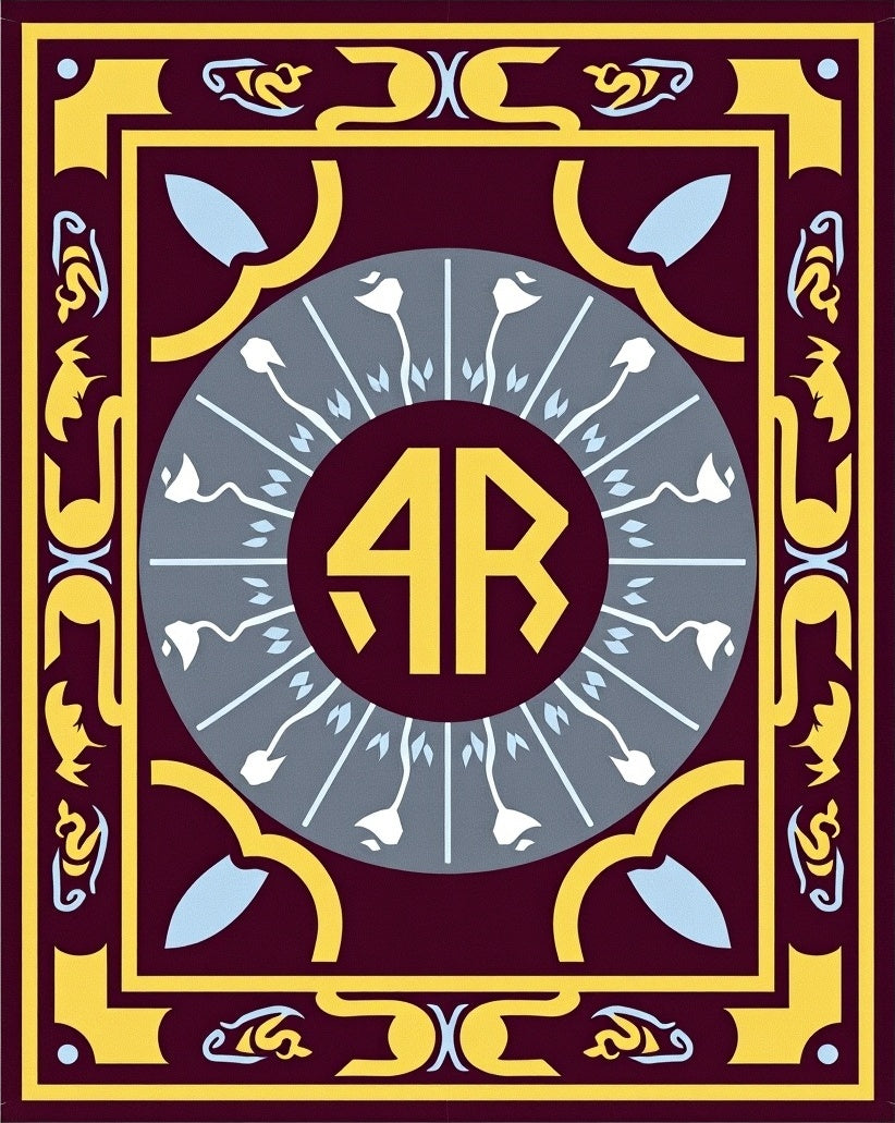 Crimson Yellow Medallion Floral Rug