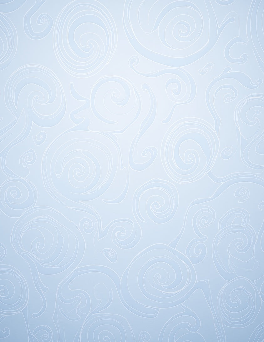 Light Blue Swirling Cloud Forms Rug