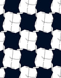 Bold Navy White Cubes Repeating Rug