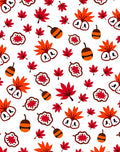 Autumn Red Maple Acorn Scatter Rug