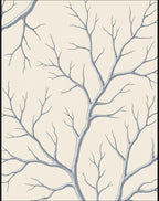 Winter Branch Beige Soft Blue Rug