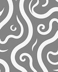 Classic Gray Swirls Contemporary Rug