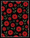 Bold Red Floral Garden Repeat Rug