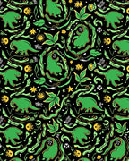 Green Dinosaur Jungle Garden Rug