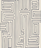 Navajo Inspired Gray Maze Rug