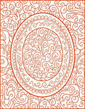 Crimson Swirl Medallion Mandala Rug
