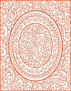 Crimson Swirl Medallion Mandala Rug