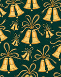 Golden Bow Bells Festive Collection Rug