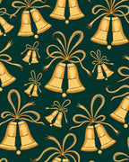 Golden Bow Bells Festive Collection Rug
