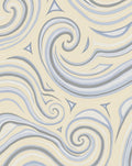 Pale Yellow Swirl Triangles Abstract Rug