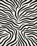 Bold Black White Zebra Print Rug