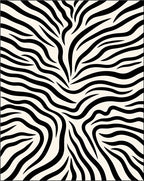Bold Black White Zebra Print Rug