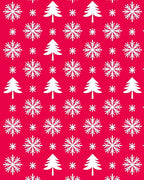 Christmas Snowflakes and Trees Rug