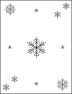 Black White Snowflake Scatter Rug