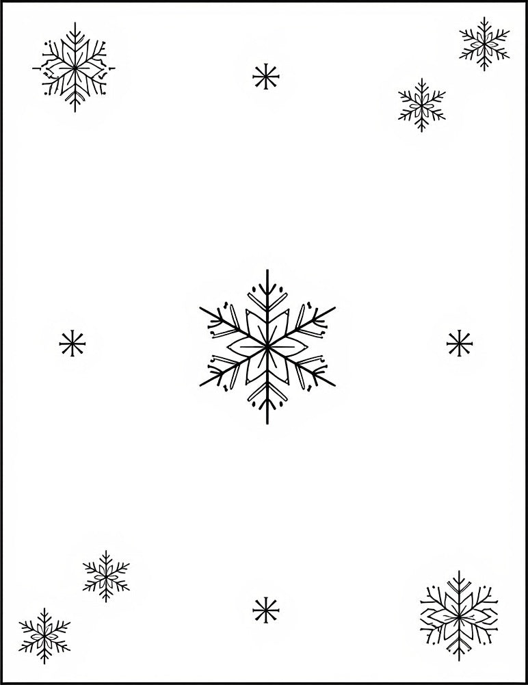 Black White Snowflake Scatter Rug