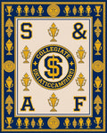 Collegiate Emblem Trophy Lettering Accent Rug