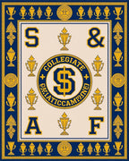 Collegiate Emblem Trophy Lettering Accent Rug