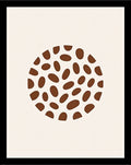 Organic Brown Polka Dot Circle Rug