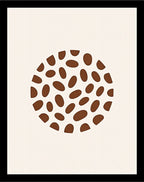 Organic Brown Polka Dot Circle Rug