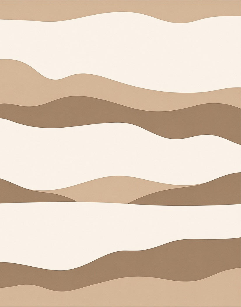 Earthy Tone Layered Landscape Rug